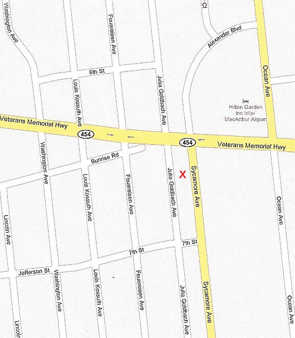 Map of 1650 Sycamore Ave Bohemia NY 11716