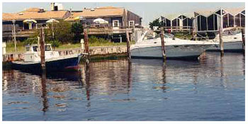 Boats in marina.